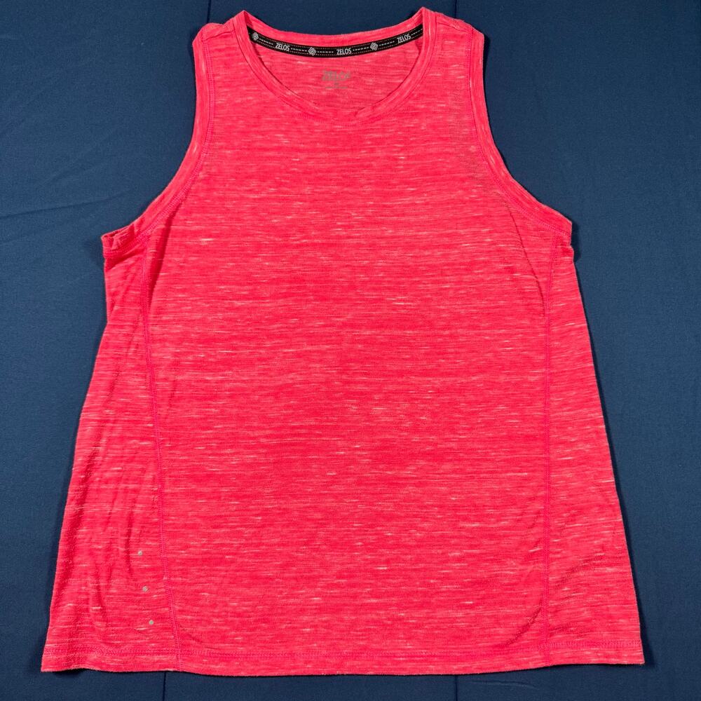 Zelos Pink Space Dye Athletic Tank Top Women’s Medium Workout Gym